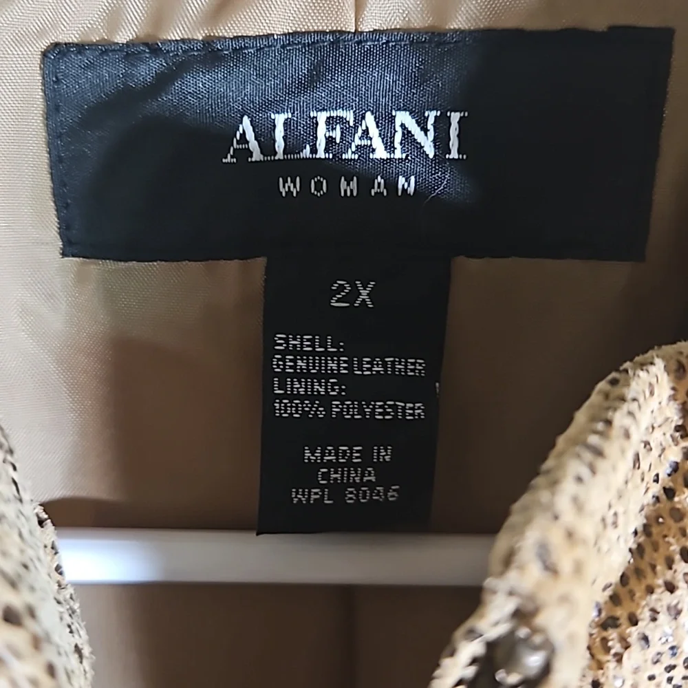 Alfani Leather Jacket Like New Sz 2X - Picture 3 of 7